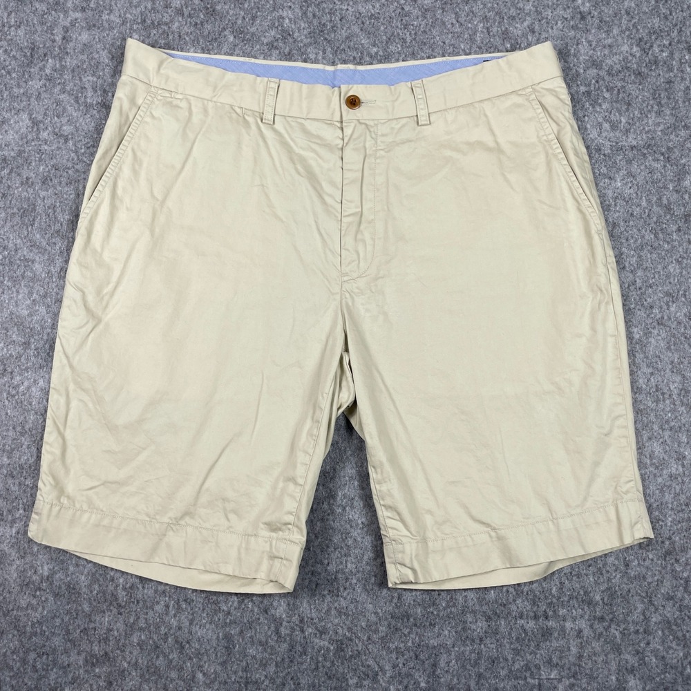 Polo Ralph Lauren Shorts Mens 36 Tan Beige Classic Fit Chino Flat Front Preppy